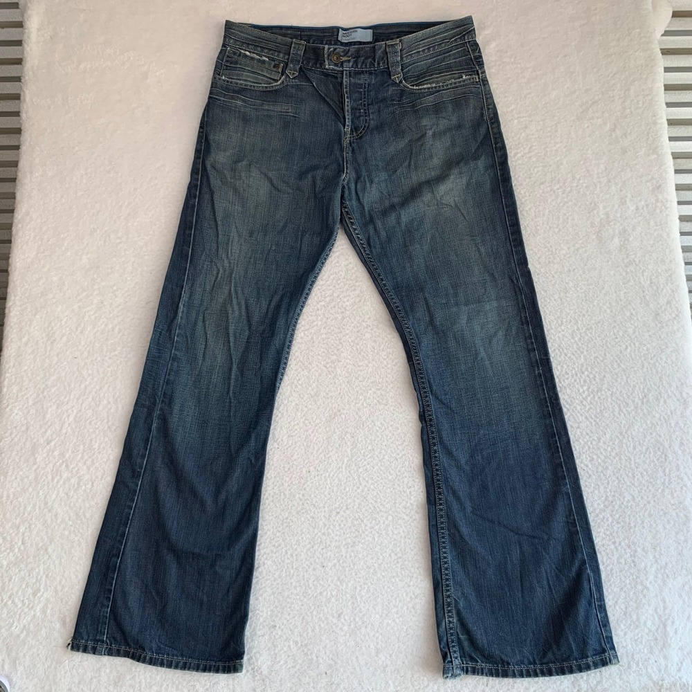 Levis SilverTab Modern Boot Jeans Mens 35x32 Denim Button Fly Distressed Y2K VTG